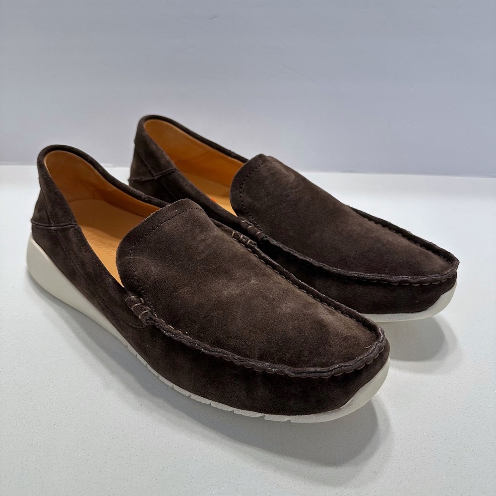 Men's Olukai KA'A Loafer Slip-on Shoes Dark Wood Brown Suede NEW Size 11 Casual